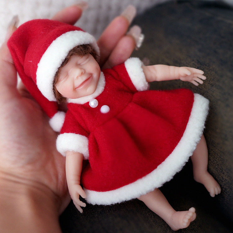 Mini Poupées Reborn Aux Yeux Fermés De 6 Pouces Avec Des Vêtements De Noël-Vêtements D'Avril