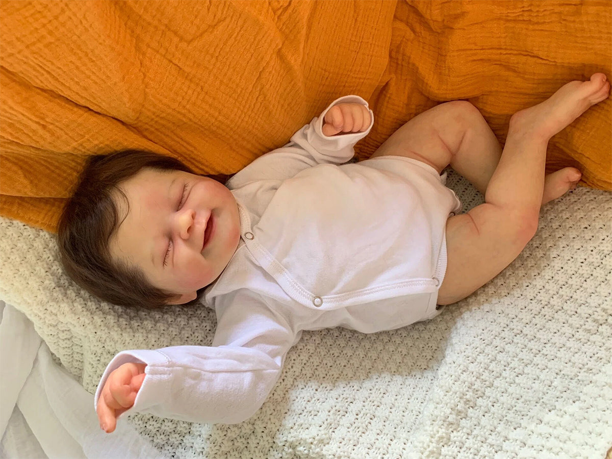 Freda 19 pouces yeux fermés cheveux courts Poupée Reborn-Alisha