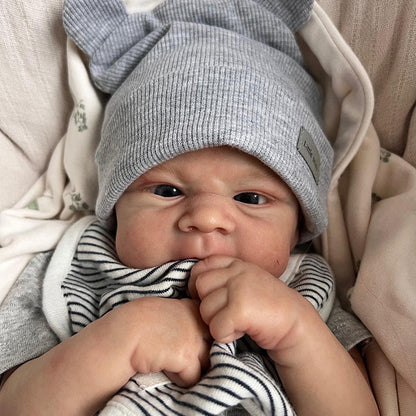 Poupées Agatha Reborn de 19 pouces avec les yeux ouverts-Elijah