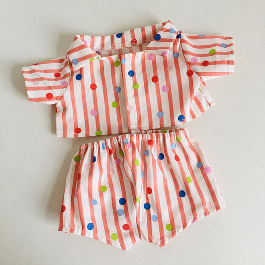 Ensemble 2 pièces chemise à pois et short pour poupées Reborn de 30 cm