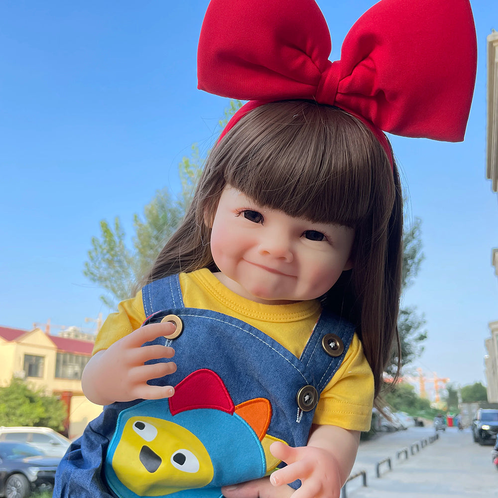 Poupée Reborn Fille de 22 pouces aux cheveux longs - Raya