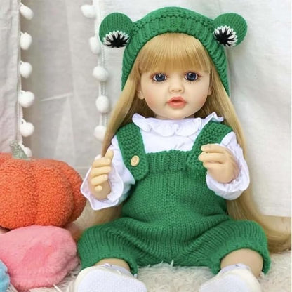 Poupées Reborn Cheryl filles de 22 pouces avec de longs cheveux blonds