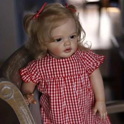 24 Pouces debby Cheveux Bouclés Yeux Ouverts Reborn Bébé Poupées Filles