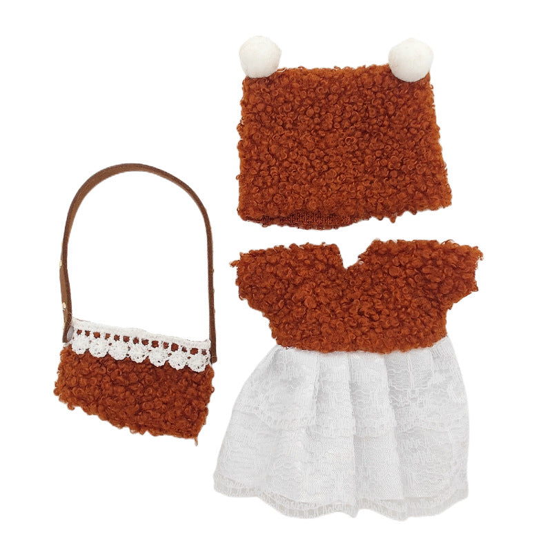 Robe de dessin animé pour mini-poupées de 15 cm et 6 pouces