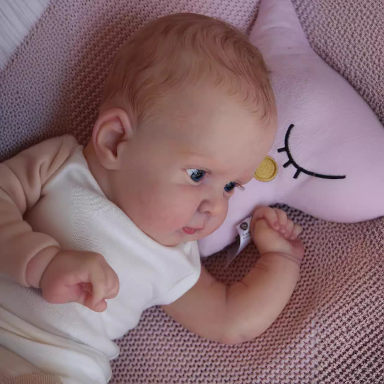 Poupées Reborn aux yeux ouverts de 19 pouces sans cheveux-Jocy