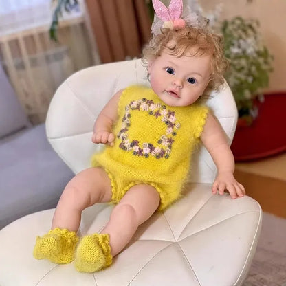 Poupée Reborn Julia de 24 pouces avec les yeux ouverts et les cheveux blonds - Suesue