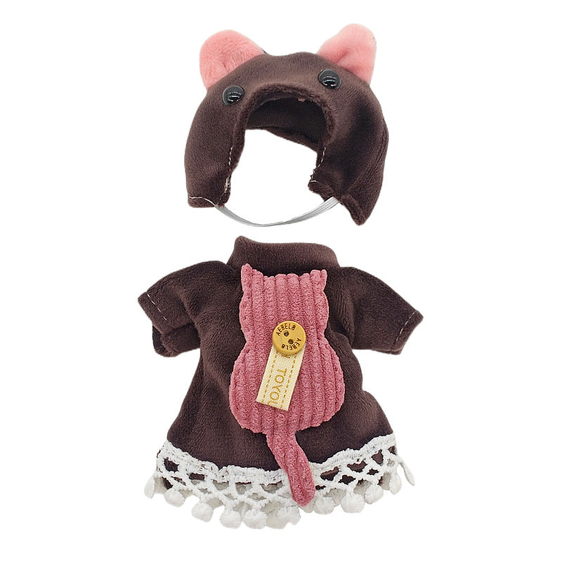 Robe de dessin animé pour mini-poupées de 15 cm et 6 pouces