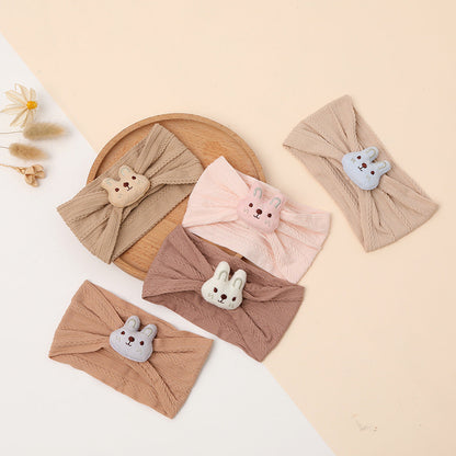Joli bandeau pour bébé en nylon lapin