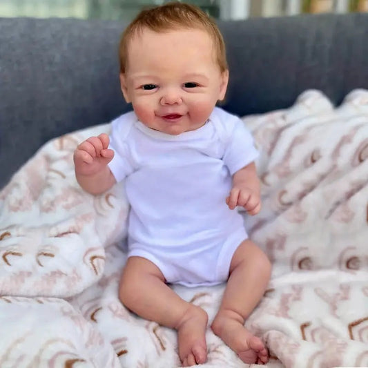 Poupée Reborn Candice mignonne aux yeux ouverts et aux cheveux courts de 19 pouces-Vivienne