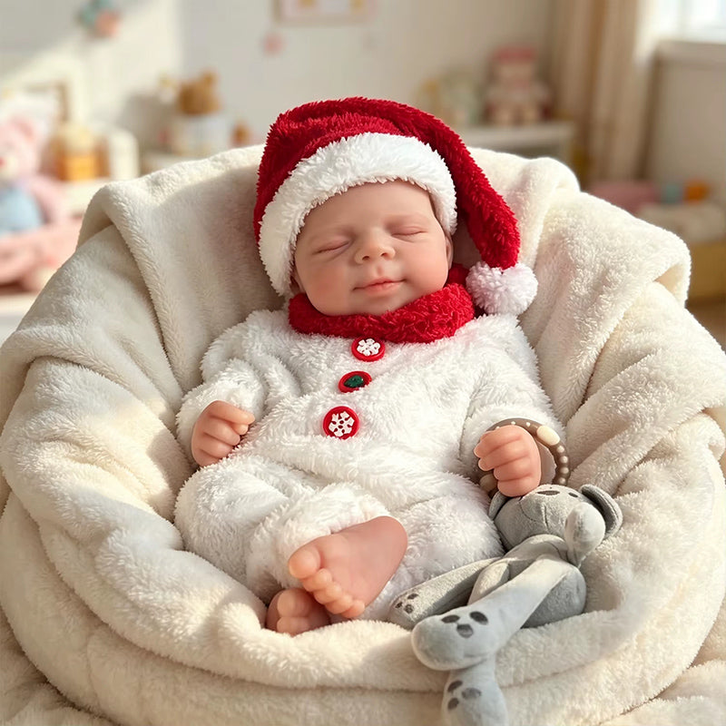 45cm Full Silicone Stretchable Pascale Reborn Girl in Christmas Outfits
