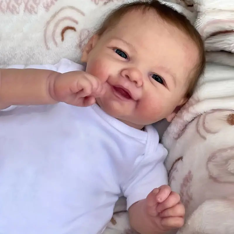 Poupée Reborn Candice mignonne aux yeux ouverts et aux cheveux courts de 19 pouces-Vivienne