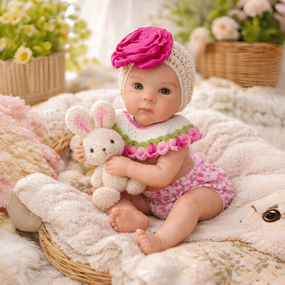 30cm Full Silicone Bettie Reborn Baby Girl in Knitted Outfits