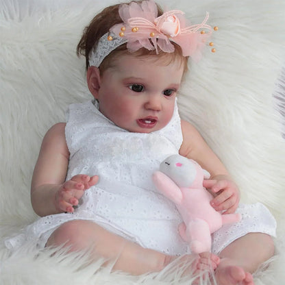 Rita 24 pouces 60 cm yeux bleus cheveux blonds renaître bambin-Lottie