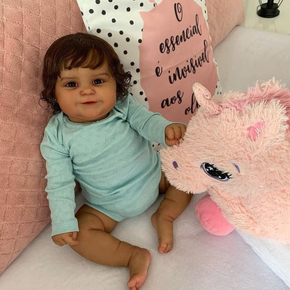 20 Pouces Doux Nadial Cheveux Bruns Reborn Poupée Noir Fille- Série Maddie