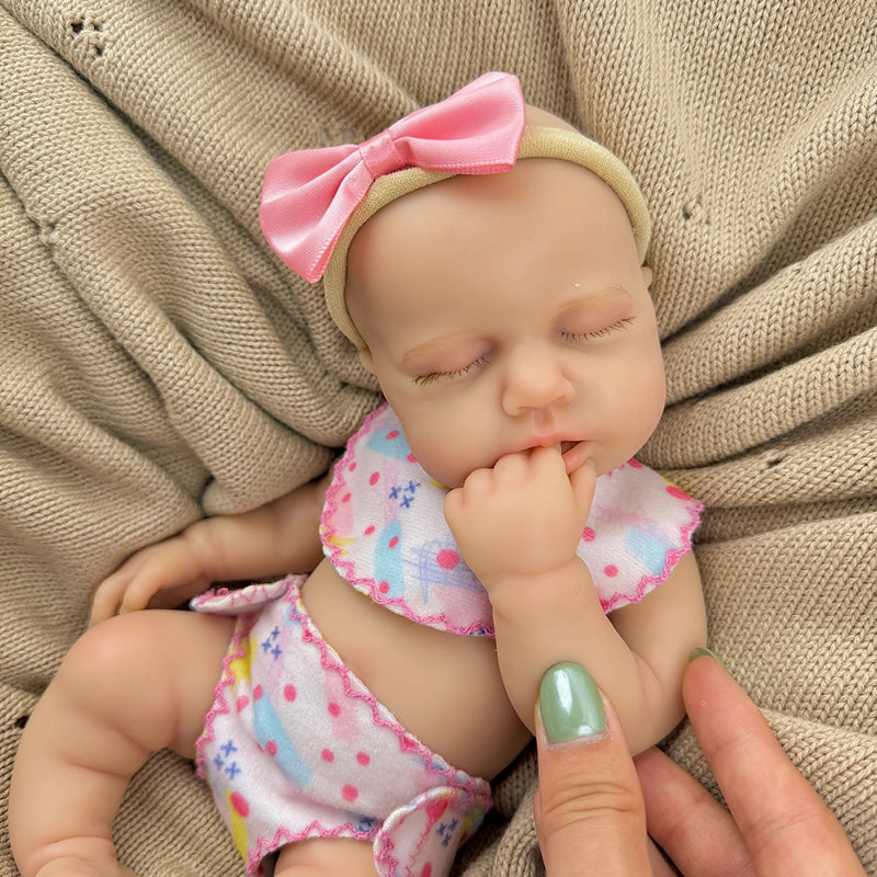 30cm Full Silicone Loulou Reborn Baby Girl In Pink Outfits
