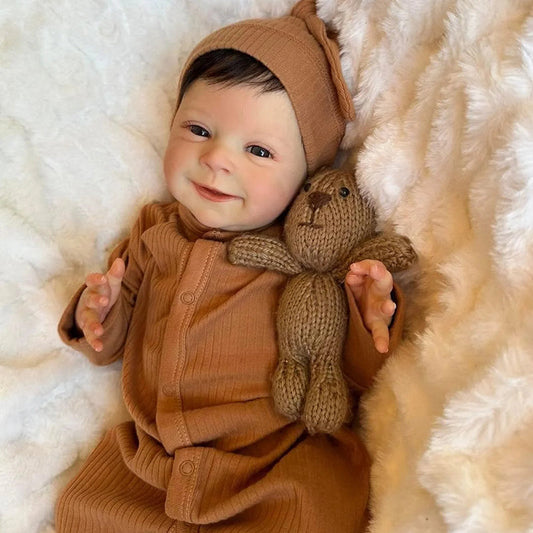 Freda 19 pouces poupée réaliste aux yeux ouverts-Sebastia