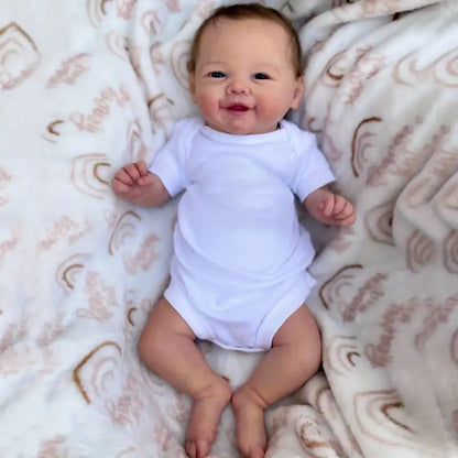 Poupée Reborn Candice mignonne aux yeux ouverts et aux cheveux courts de 19 pouces-Vivienne