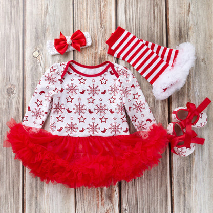 Jolie robe de Noël 4 pièces pour poupées Reborn de 21/22/23 pouces