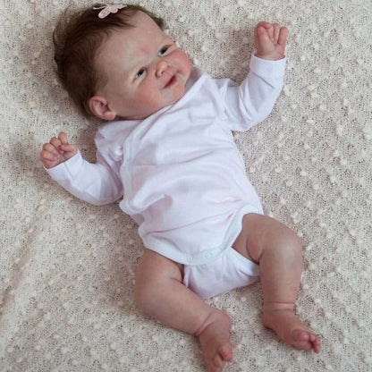 Poupée Reborn Ansel de 19 pouces avec les yeux ouverts et les cheveux courts-Vivi