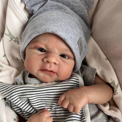 Poupées Agatha Reborn de 19 pouces avec les yeux ouverts-Elijah