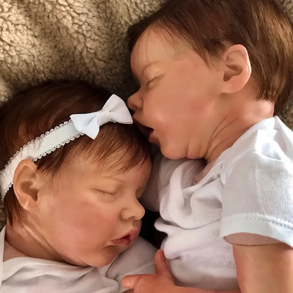 17 pouces 43Cm doux sommeil renaître sœur jumelle Mandy et Martina