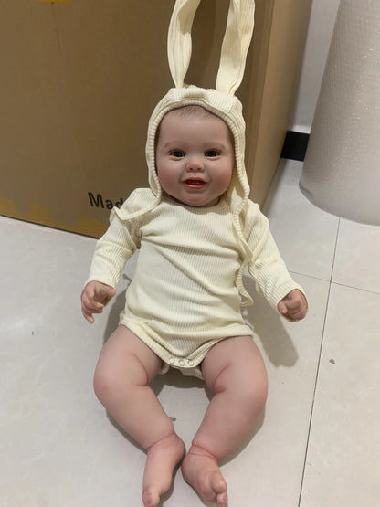 Poupée reborn Francis Softy de 60 cm yeux ouverts - Kodi