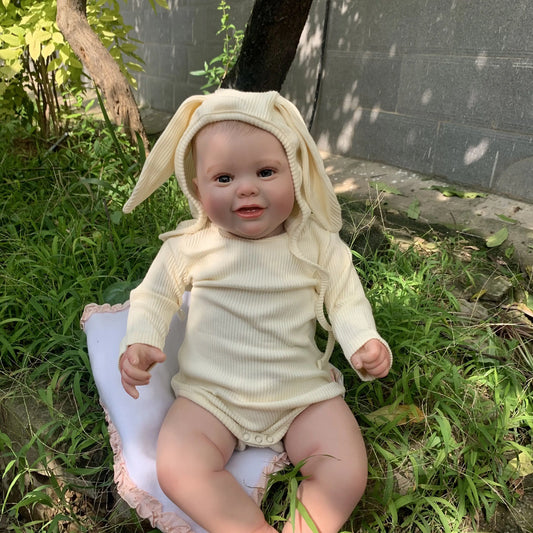 Poupée reborn Francis Softy de 60 cm yeux ouverts - Kodi