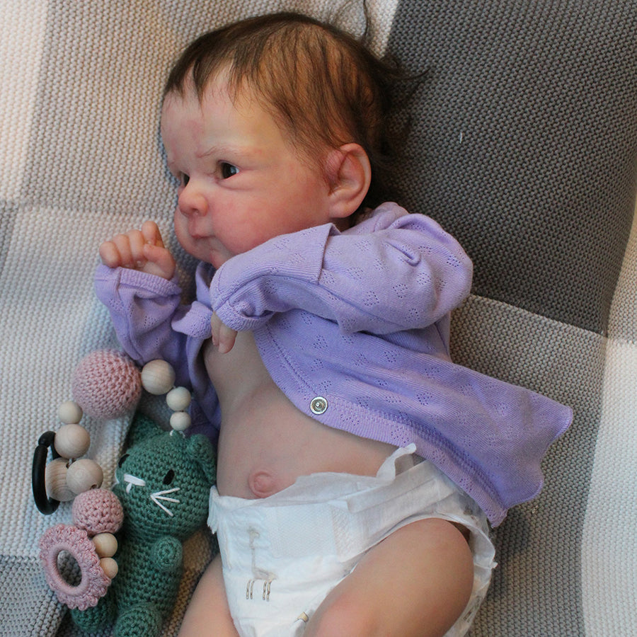 Poupée Reborn pour filles de 18 pouces avec cheveux courts-Bettie