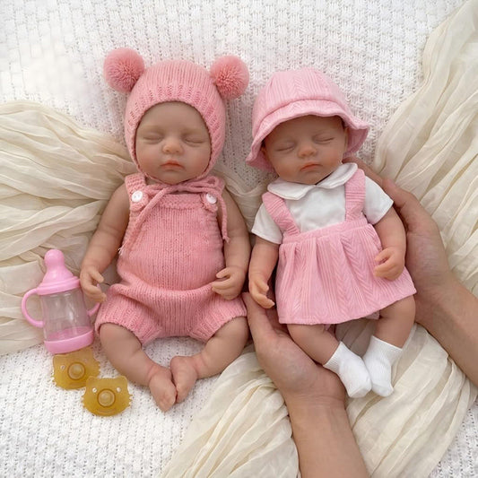 30cm Full Silicone Irys Reborn Doll Twin Sisters
