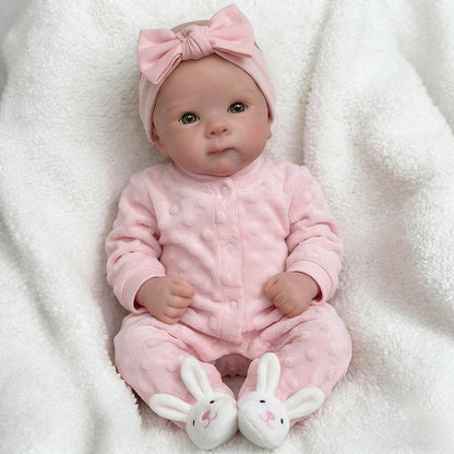 18 Inches Full Silicone Bettie and Meadow Twins Sisters Reborn Doll in Pink Outfits