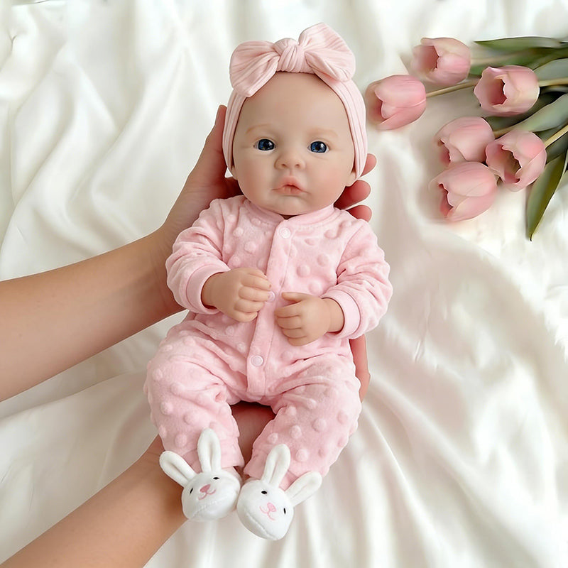 18 Inches Full Silicone Bettie and Meadow Twins Sisters Reborn Doll in Pink Outfits