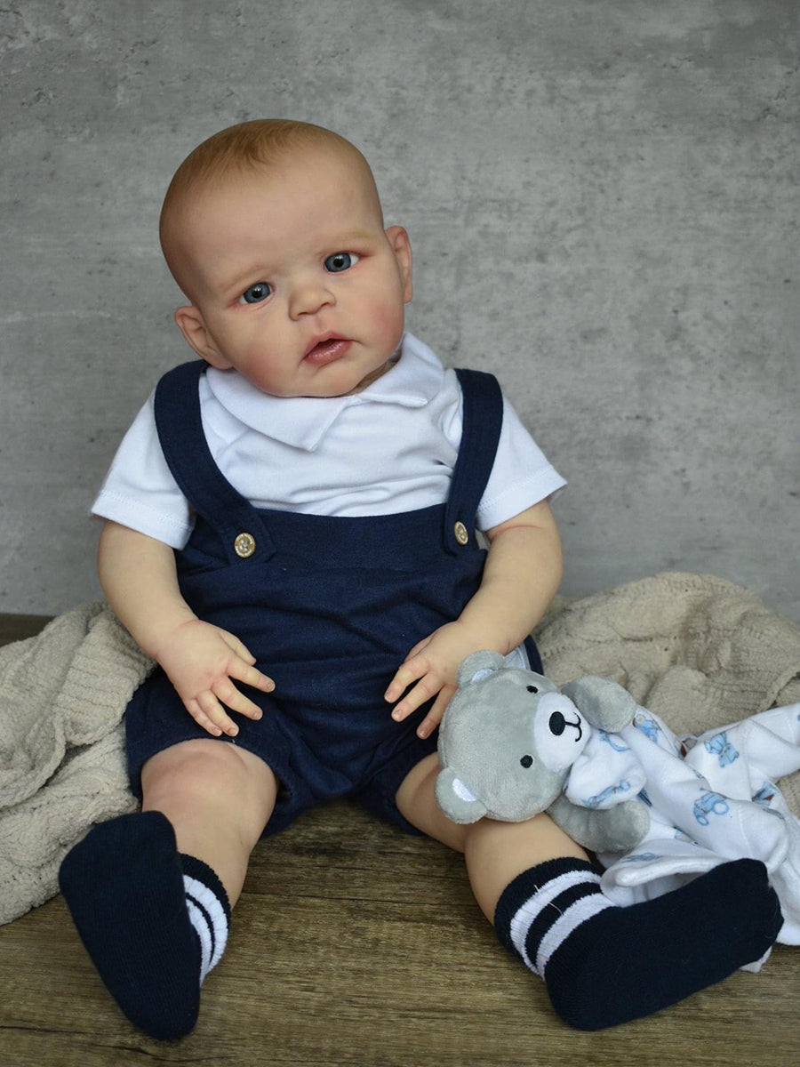 Poupées Reborn de 24 pouces avec les yeux ouverts et les cheveux peints - Sandie