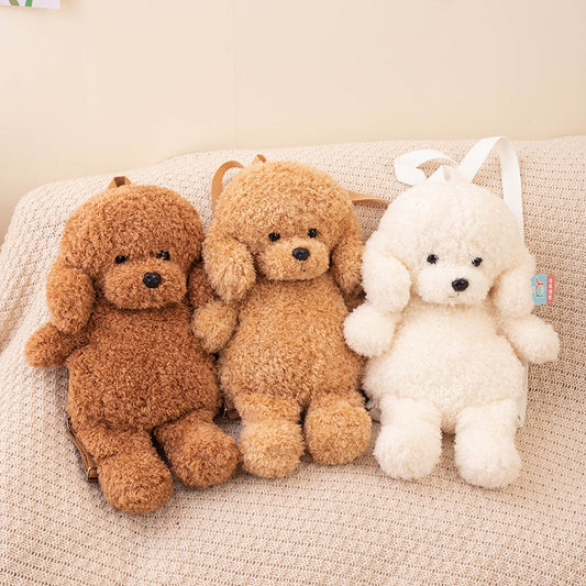 Zaino di peluche di simulazione a forma di cane