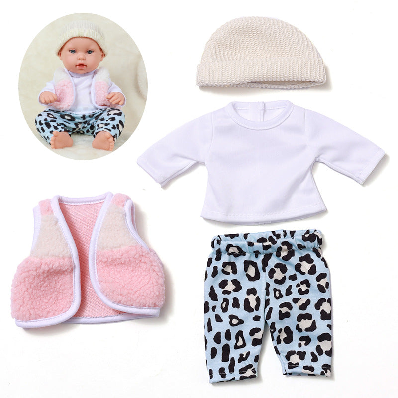 Leopard Clothes 4-Piece Set for 12 Inches/30cm Reborn Dolls