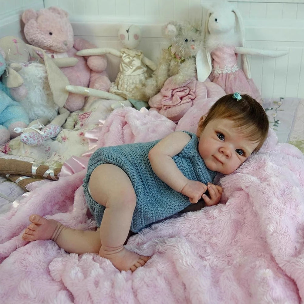 Poupée Reborn aux cheveux courts et aux yeux ouverts de 18 pouces - Bettie