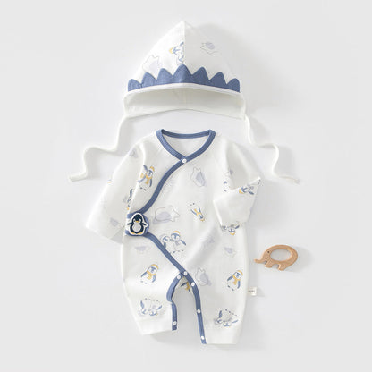 Ensemble 2 pièces comprenant un body imprimé et un chapeau mignons pour poupées reborn de 45 à 55 cm (18 à 22 pouces)