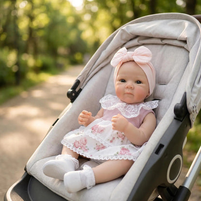 18 Inches Lifelike Blue Eyes Bettie Reborn Dolls Girl In Floral Dress
