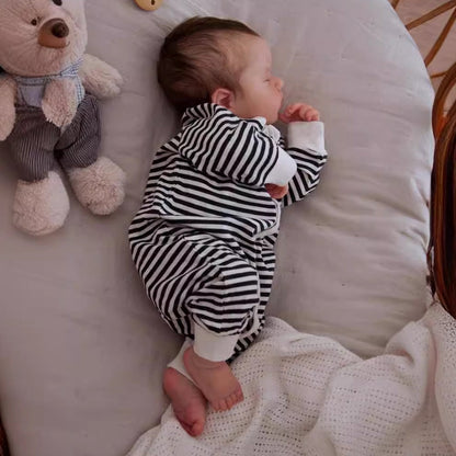 Poupées Reborn endormies de 20 pouces avec cheveux bruns -Loulou