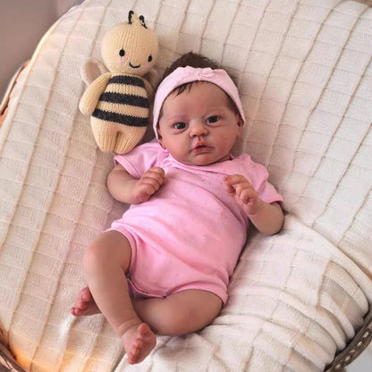 Poupées Verna Reborn de 19 pouces avec les yeux ouverts et les cheveux courts-Evi