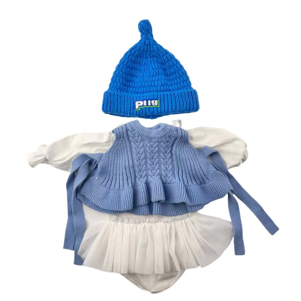 Ensemble robe et chapeau 2 pièces pour poupées Reborn de 21 à 22 pouces