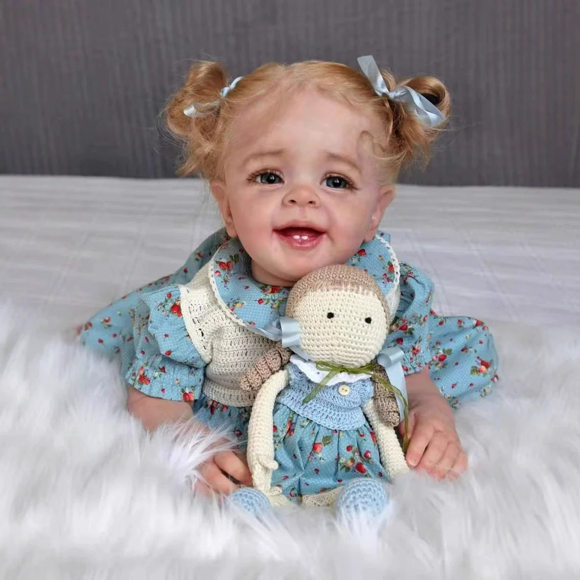 Molly 50cm Realistic Blonde Hair Smile Reborn Baby Yannik