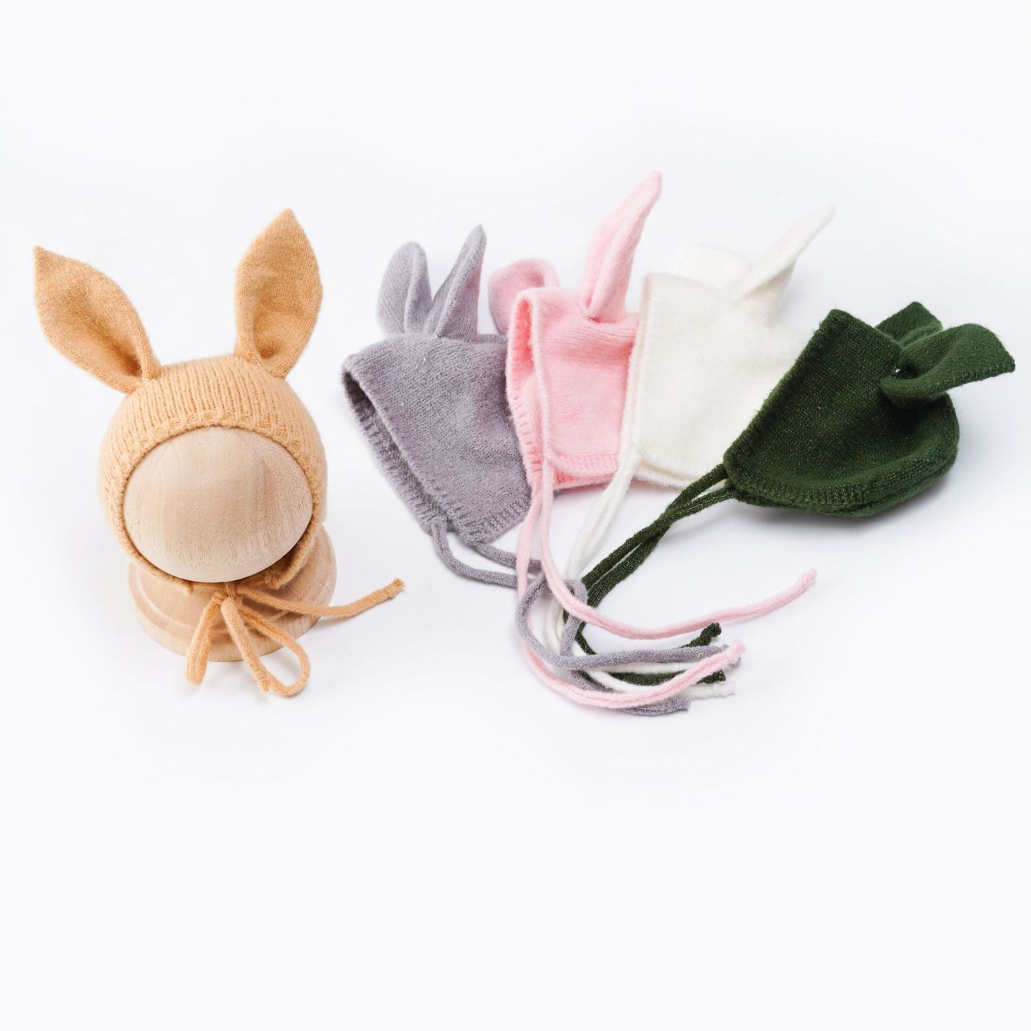 Bonnet lapin en mohair extensible