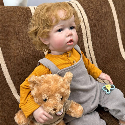 Poupée bébé Reborn aux cheveux blonds mignons de 22 pouces - Liam