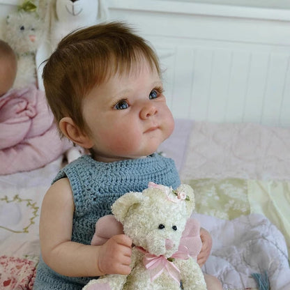 Poupée Reborn aux cheveux courts et aux yeux ouverts de 18 pouces - Bettie