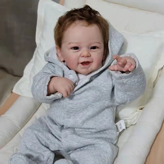 Poupées Reborn réalistes de 21 pouces avec les yeux ouverts et les cheveux courts-Phoenix