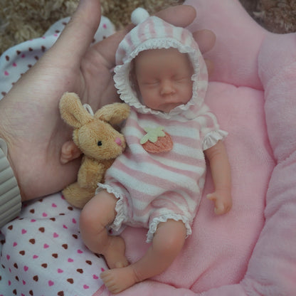 Mini poupée reborn de 6 pouces aux yeux fermés garçon/fille-levi