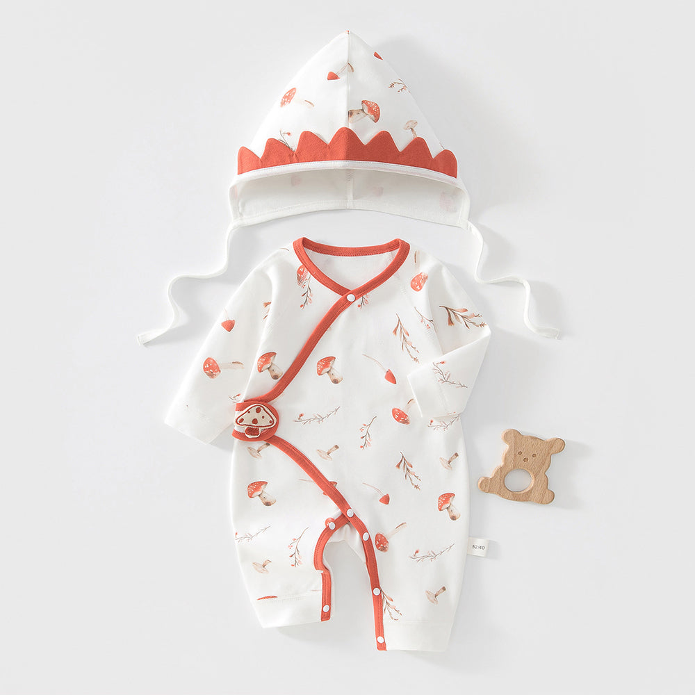 Ensemble 2 pièces comprenant un body imprimé et un chapeau mignons pour poupées reborn de 45 à 55 cm (18 à 22 pouces)