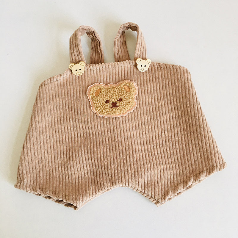 Salopette à boutons ours pour poupées de 30 cm