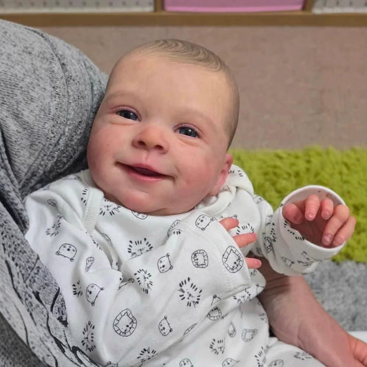 Poupée Reborn Beryl de 48 cm yeux ouverts corps souple et sourire-Sebastian