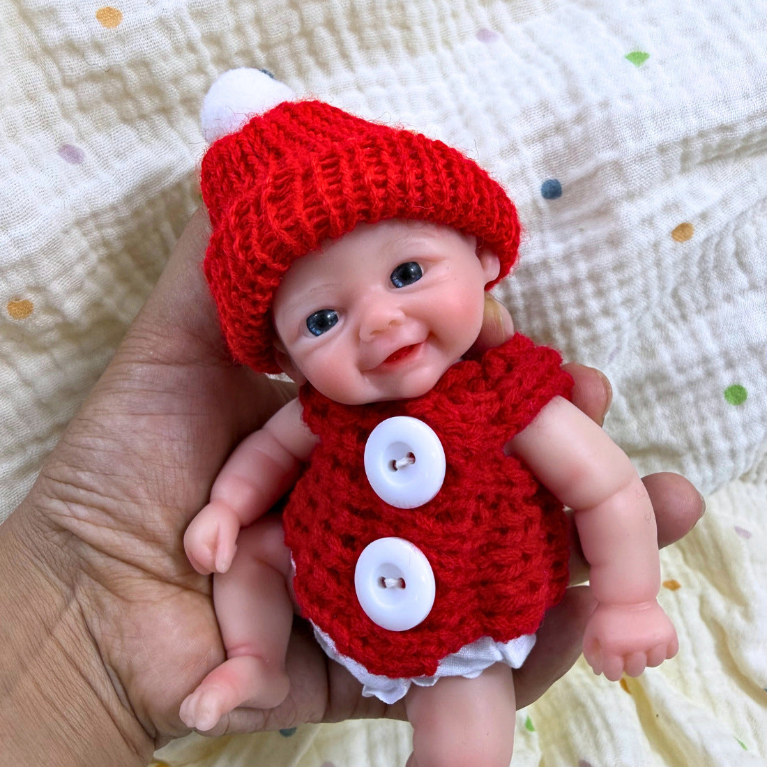 6 Inch Open Eyes Full Silicone Mini Vivienne Triplets Reborn Dolls